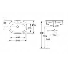 Izlietne Villeroy & Boch O.Novo 41615601 56x40,5cm