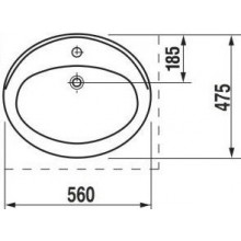 Izlietne Jika Ibon 560x475mm Washbasin White