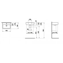 Izlietne PRO11951 SKYL104 45X34 CM BALTA (LAUFEN)